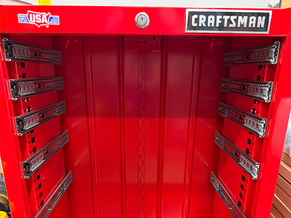Craftsman 5-Drawer Rolling Tool Box Inside Red Powder Coat Cropped Thumbnail