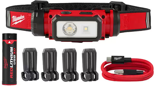 Milwaukee 2163-21 RedLithium USB Headlamp