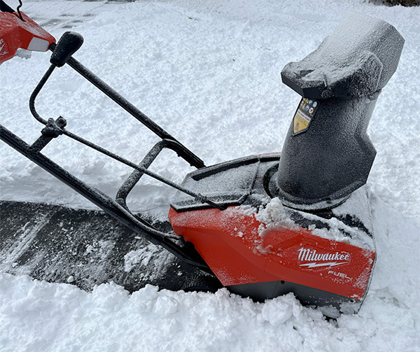 Milwaukee M18 Fuel Cordless Snow Blower in Snow
