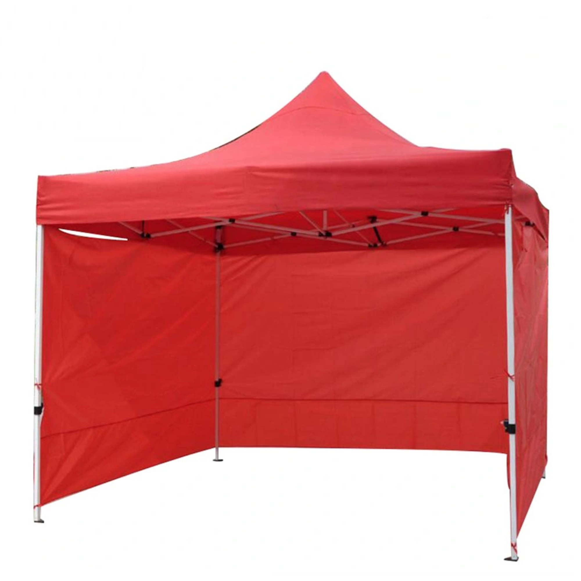 3M X 3M Folding TENTAGE CANVAS Red With 4-SIDED Curtain