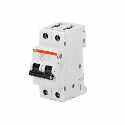 ABB S202M-B63, Miniature Circuit Breaker (MCB), 2 Pole, Type B, 63A