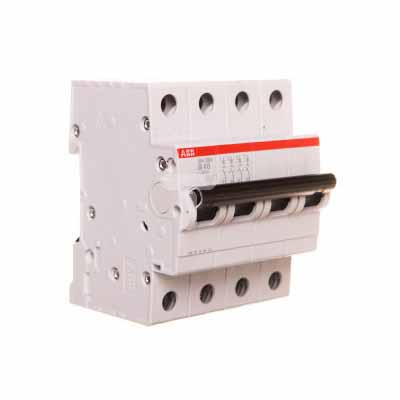 ABB SH204-B40, Miniature Circuit Breaker (MCB), Type B, 4 Pole, 40A