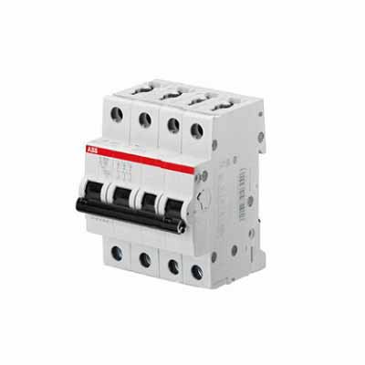 ABB SH204-B63, Miniature Circuit Breaker (MCB), Type B, 4 Pole, 63A