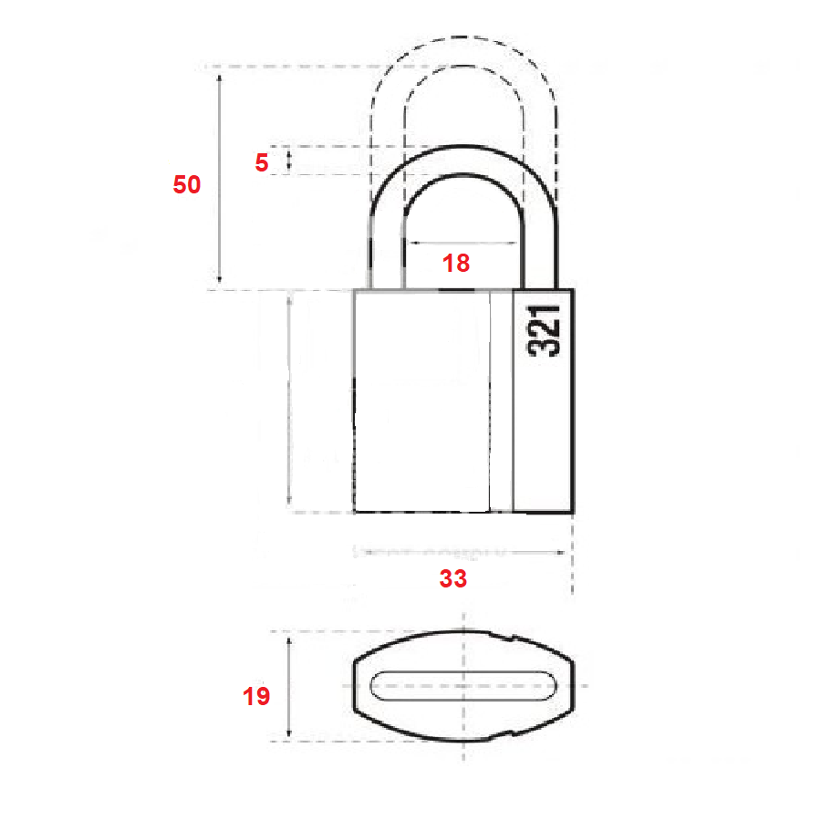Abloy SENTRY PL321 50MM Stainless Steel Padlock For Water Tank Security