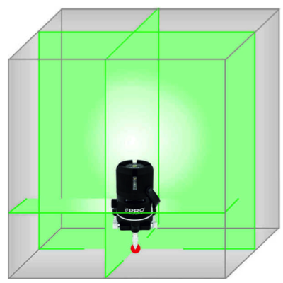 AIGURU Laser Level INDOOR OUTDOOR Green Line 4V1H With Remote