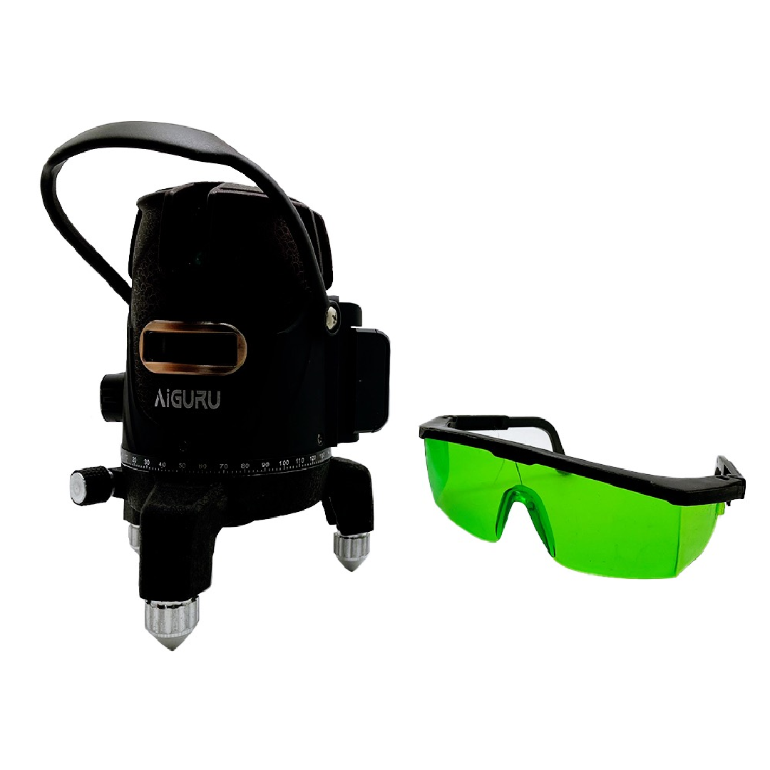 AIGURU Laser Level INDOOR OUTDOOR Green Line 4V1H With Remote