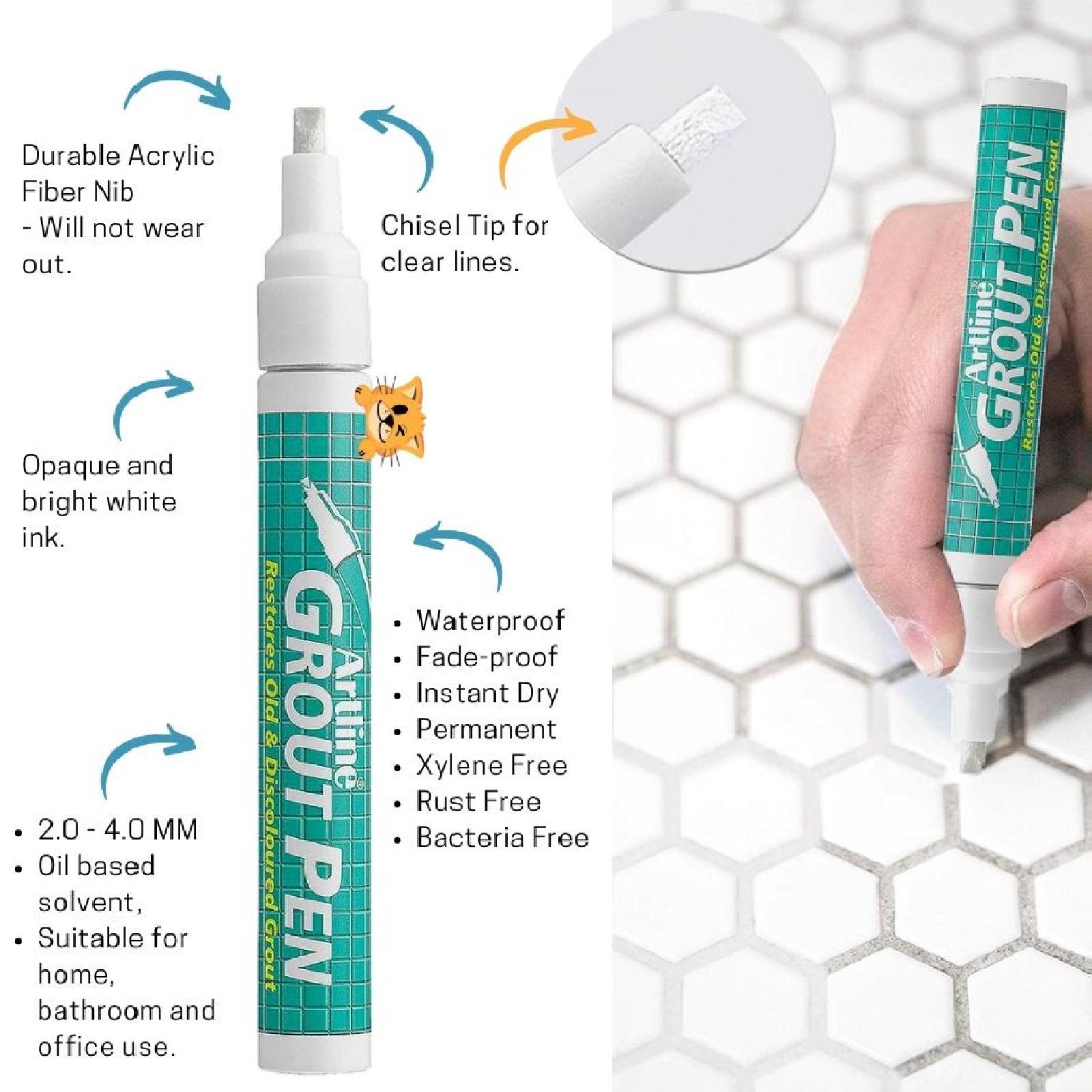 Artline GROUT MARKER White