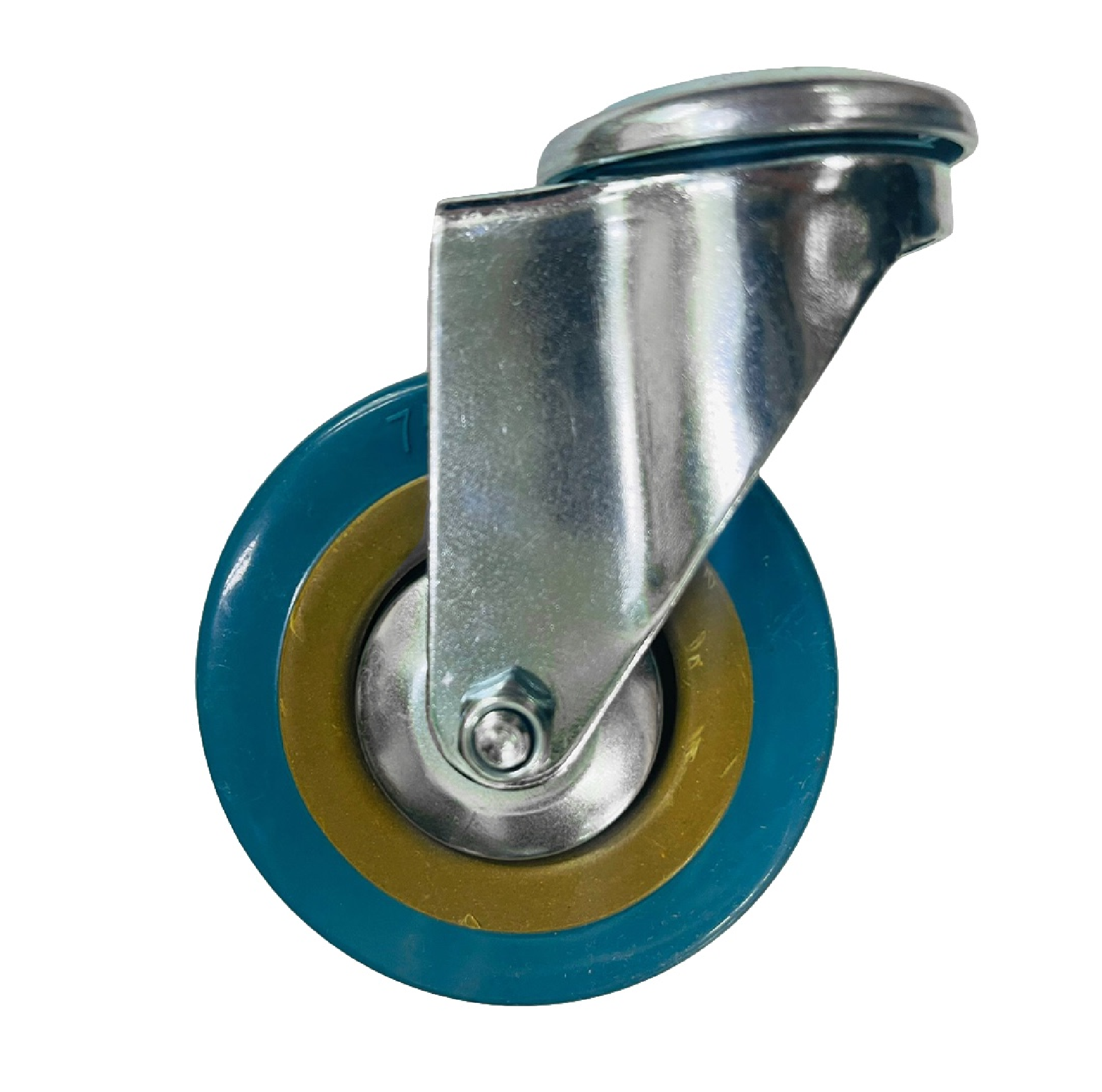 BLUE Swivel Rubber Castor Wheel