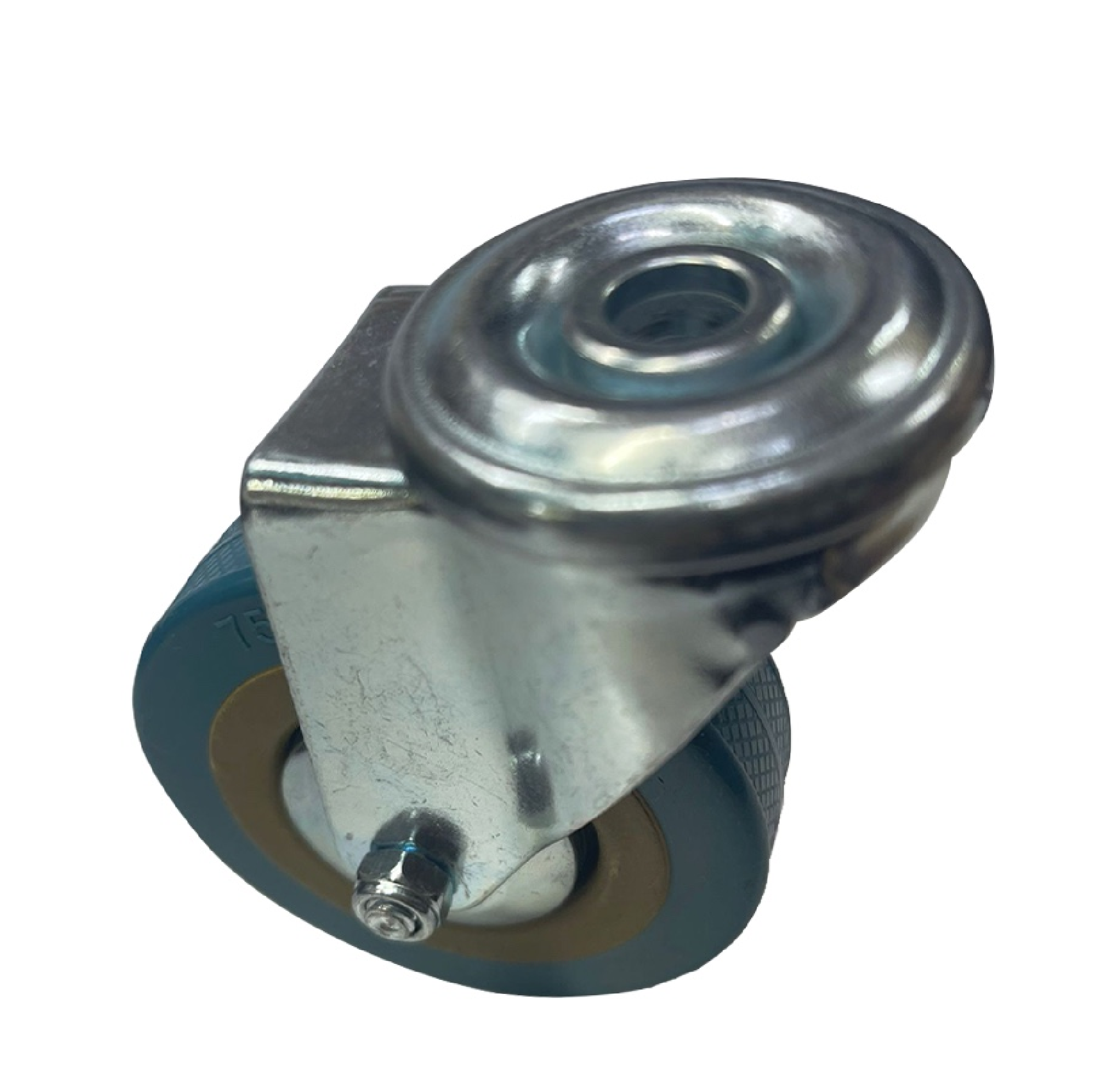 BLUE Swivel Rubber Castor Wheel