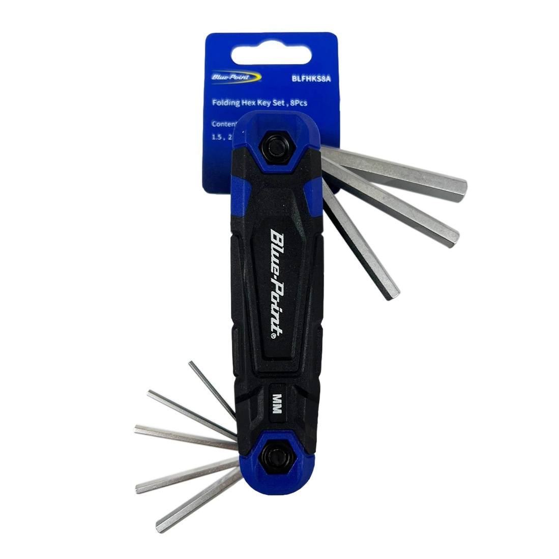 BluePoint BLFHKS8A 8PC FOLDING HEX Key Set (Metric, MM)