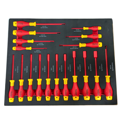 BluePoint BLPINHK115S 115PC VDE INSULATED Tool Storage Set With 7-DRAWER ROLL CAB
