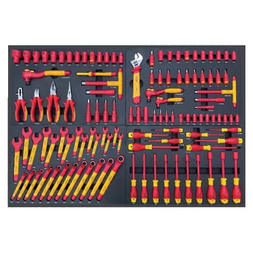 BluePoint BLPINHK115S 115PC VDE INSULATED Tool Storage Set With 7-DRAWER ROLL CAB