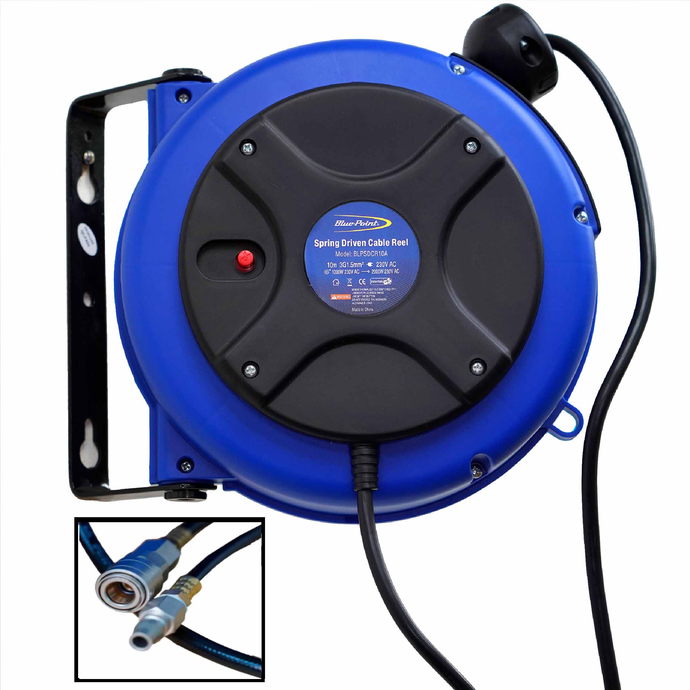 BluePoint BLPSDHR10A Retractable Air Hose Reel 9M
