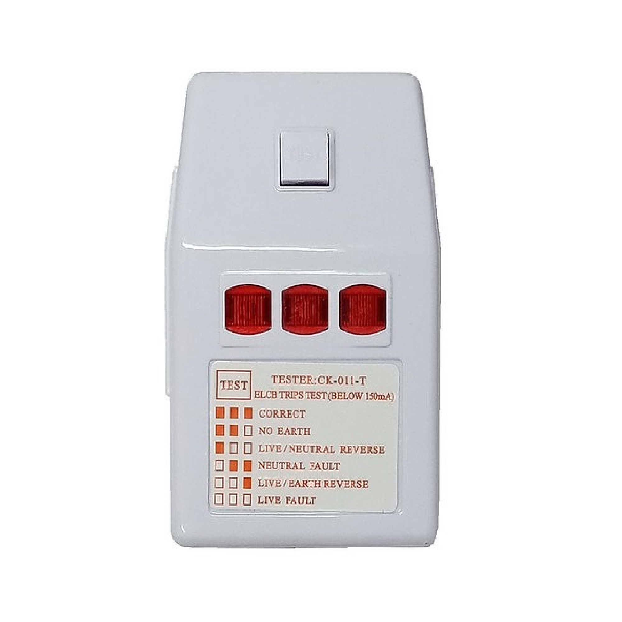 CK 13A Socket Plug Tester ELCB