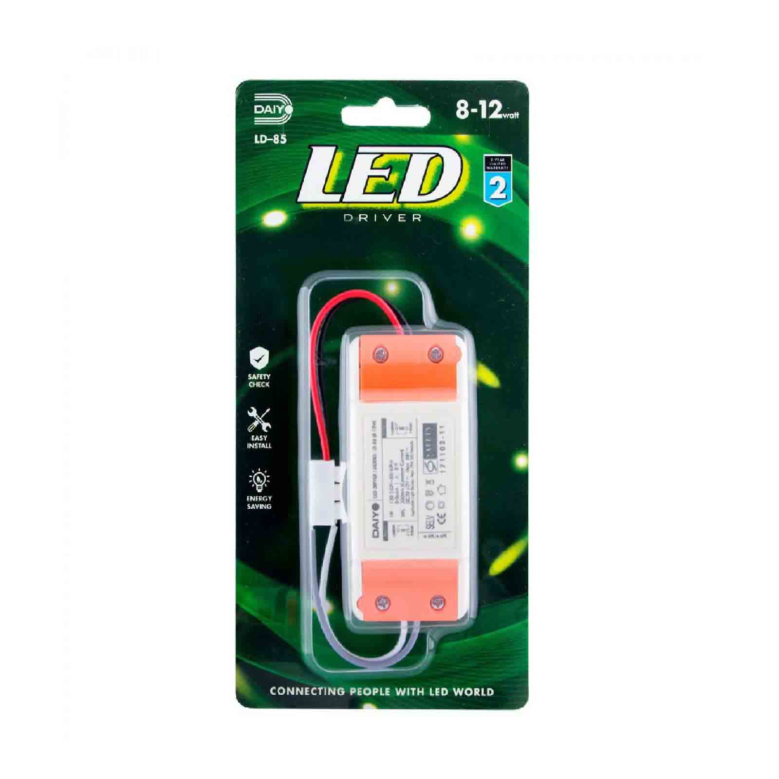 Daiyo 8-12W LED Driver DC Connector 300mA