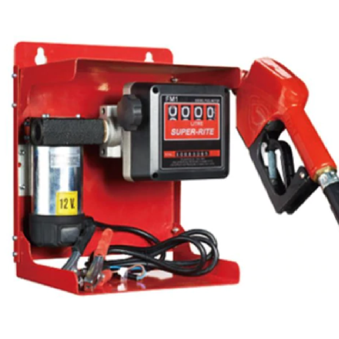 DC Diesel Pump Set 12V C/W Diesel Meter, Auto Gun & 4M Rubber Hose AM-1224BTA-12V