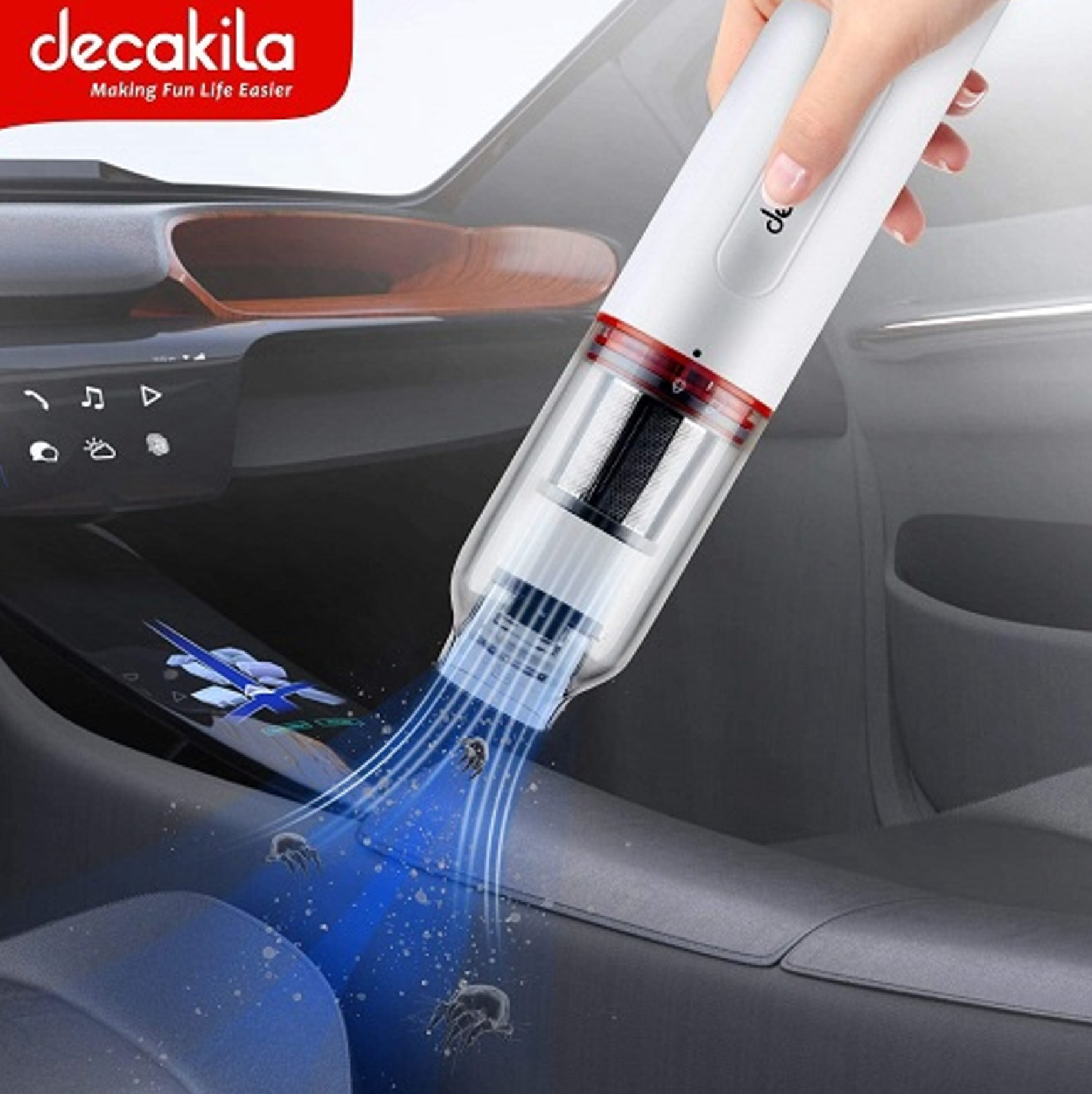 DECAKILA CMPV003W LIGHTWEIGHT Portable Vacuum Cleaner 90W 14kPa