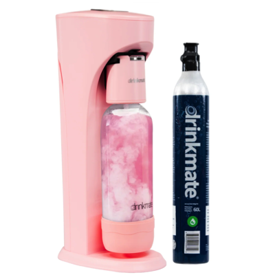 DRINKMATE OmniFizz Sparkling Water & Soda Maker BABY PINK Comes With 1 Cylinder