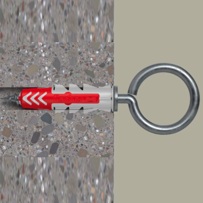 FISCHER DUOPOWER Expansion Wall Plug 5MM X 25MM With Eye Hook 8PC/PACK 535014