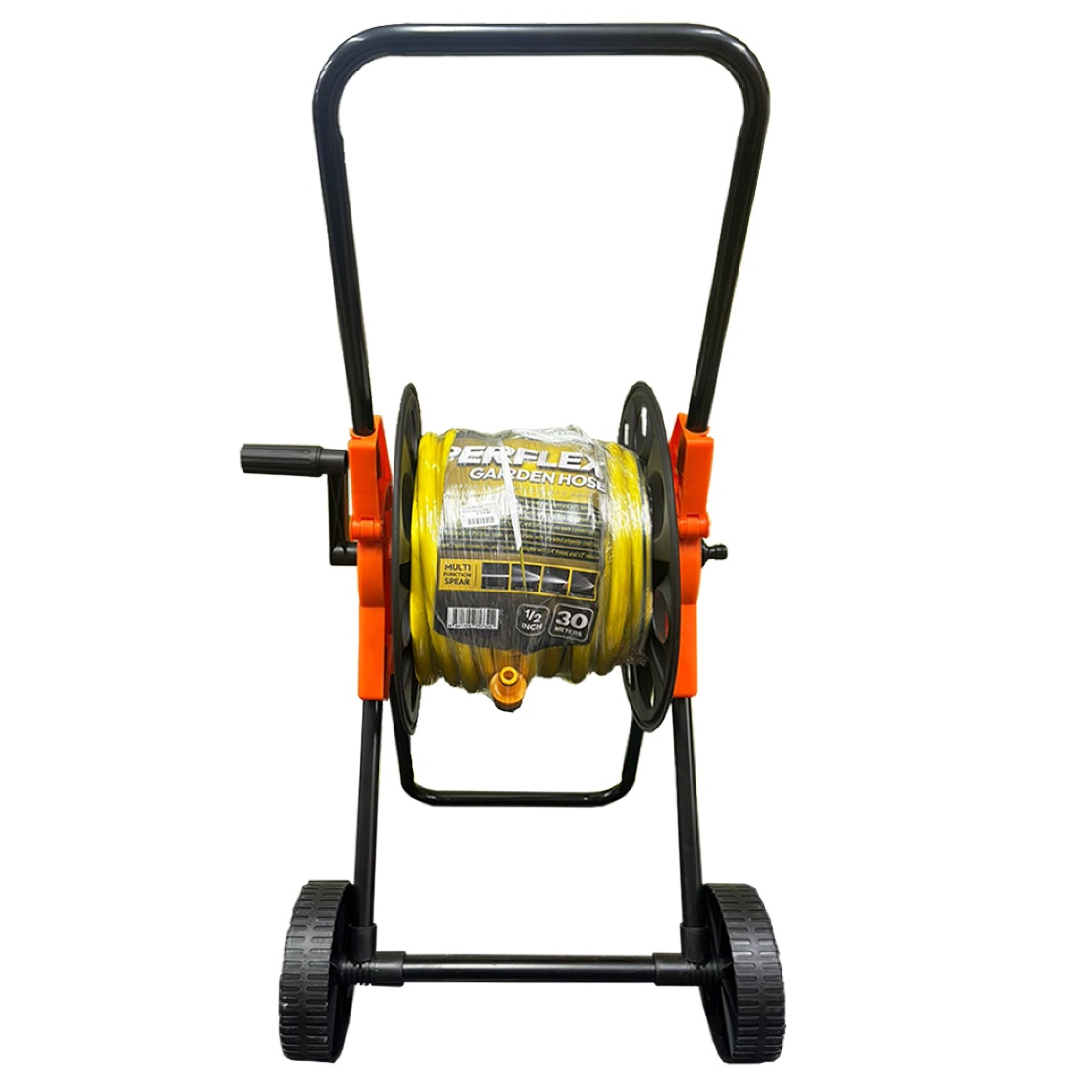 Green Hands 1/2 X 30M HOSE REEL Super Flex Hose Storage Complete Set On Wheels Cart