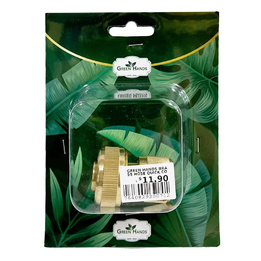 Green Hands 3/4 Brass Garden Hose Connector