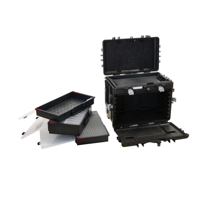 GT EXPLORER Case 5140X.B Mobility Trolley Tool Box Comes With 7 Sliding AIBOX Organizer