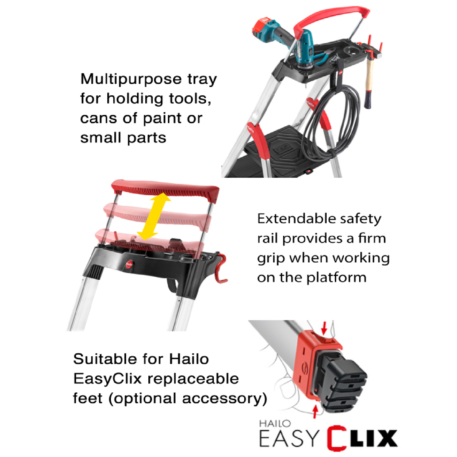 HAILO L100 TOPLINE Safety Ladder 6 STEPS