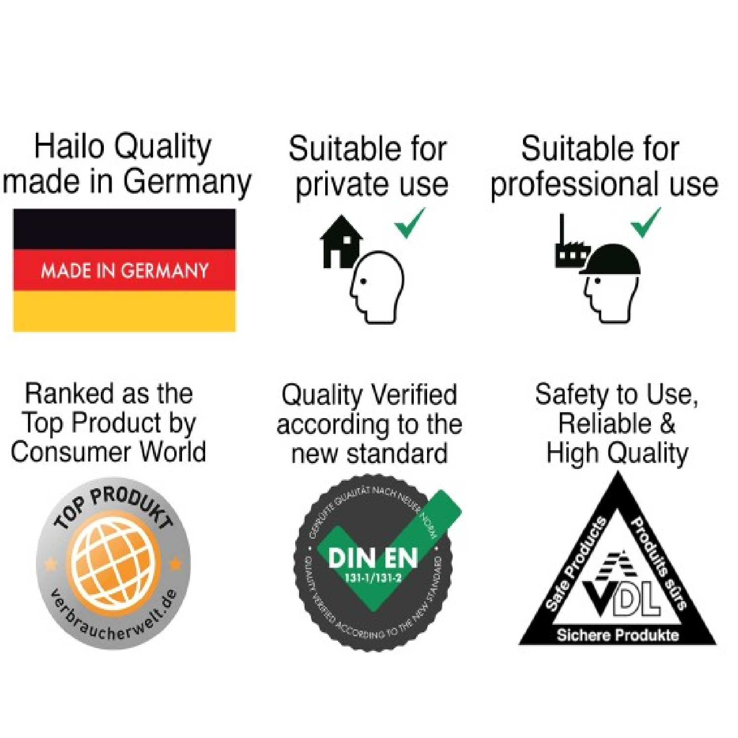 HAILO L100 TOPLINE Safety Ladder 7 STEPS