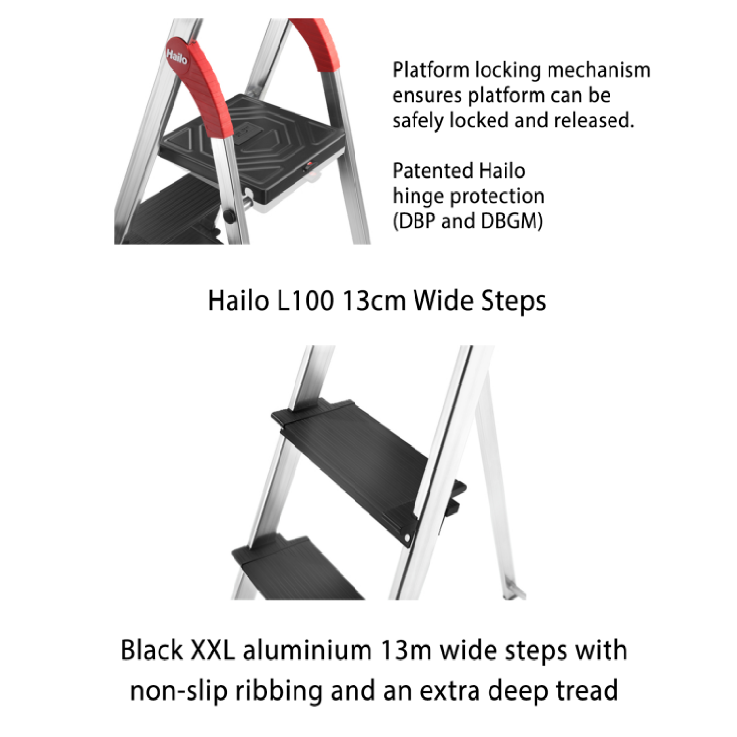 HAILO L100 TOPLINE Safety Ladder 8 STEPS