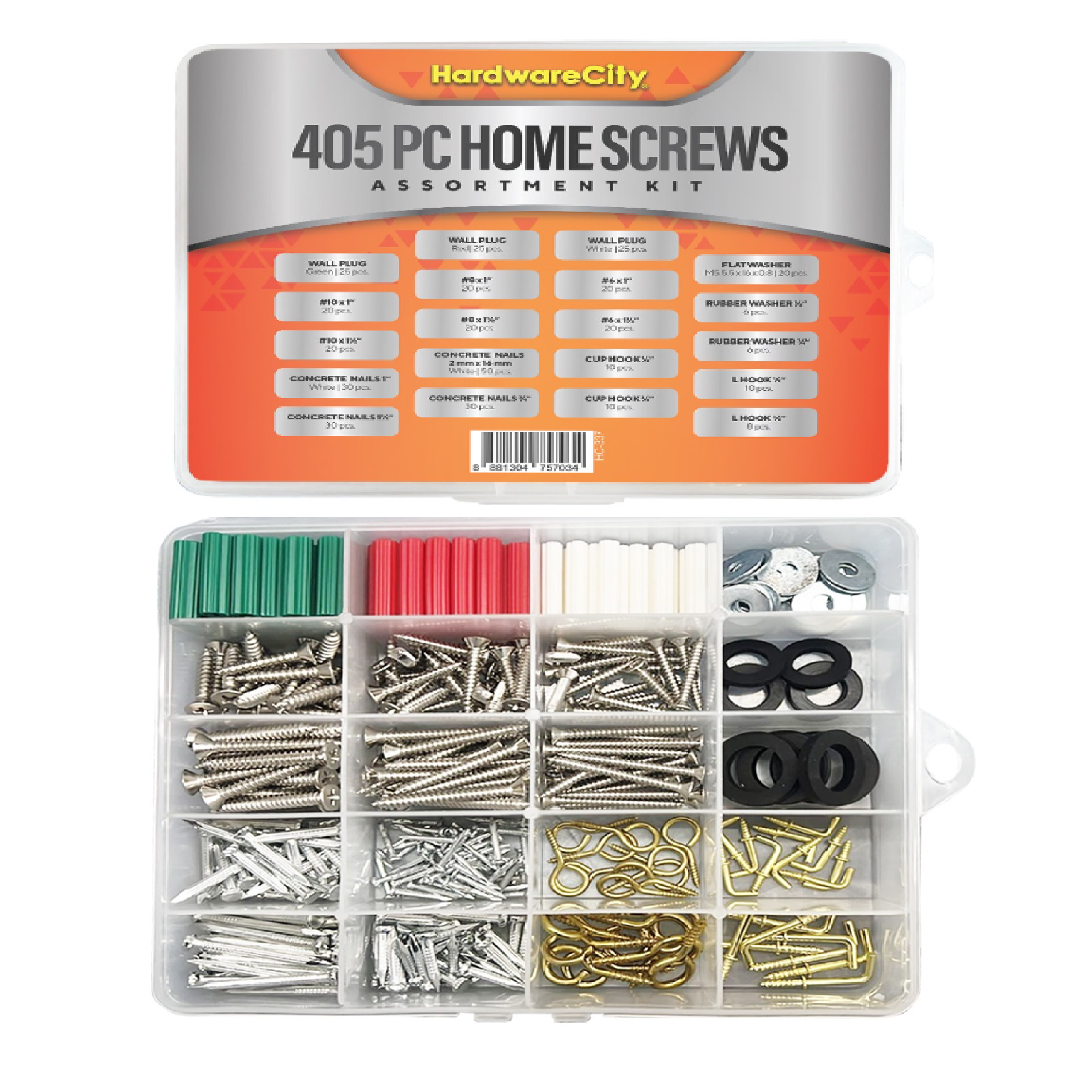 HardwareCity 405PC HOME SCREWS Assortment Kit