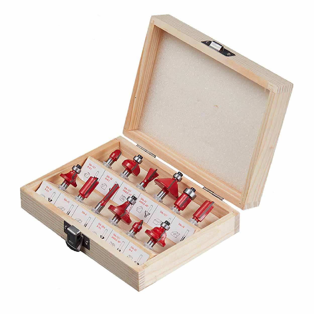 HardwareCity 6.35MM (1/4) Router Bits Set, 12PC/Set