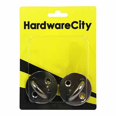 HardwareCity 8MM Surface Mounted Hook, 2PC/Pack