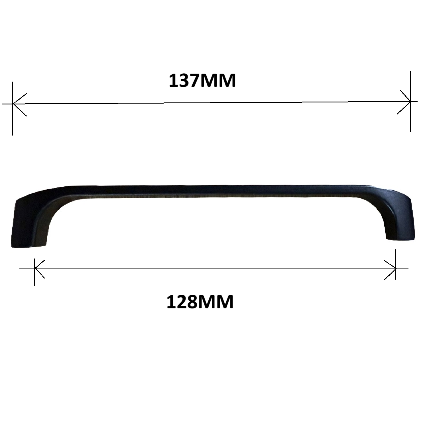 HardwareCity BLACK Cabinet Handles 137MM MODERN 4045BK-128