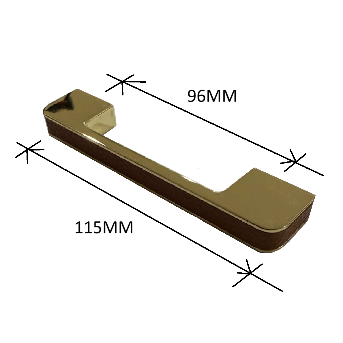 HardwareCity BROWN LEATHER Cabinet Handles 115MM SCANDINAVIA SCANDIBR-96