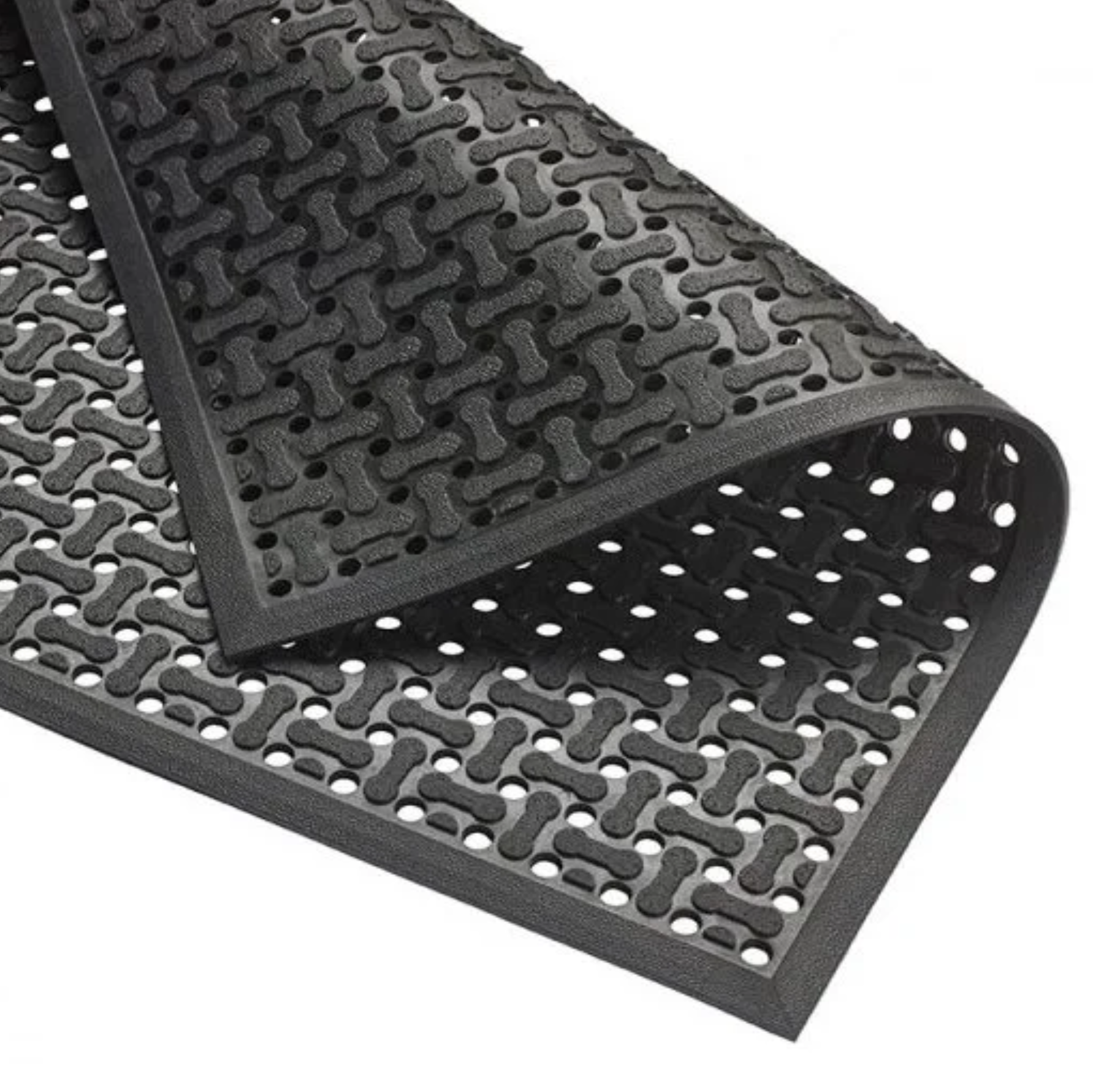 HardwareCity Commercial Black SUPERFLOW Rubber Anti-Slip Floor Mat 1450MM X 850MM X 8MM