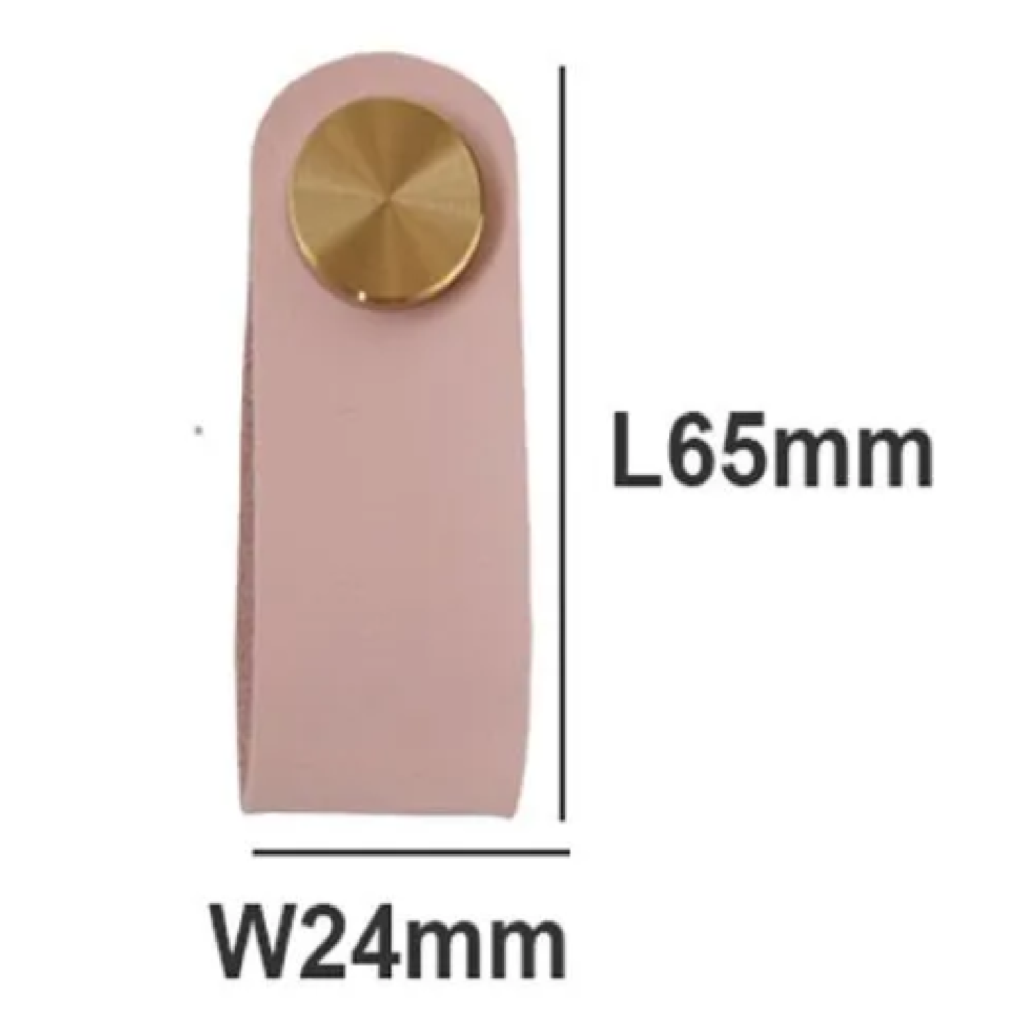 HardwareCity LEATHER Pull Handle For Cabinets 65MM Single Hole NORDIC DESIGN