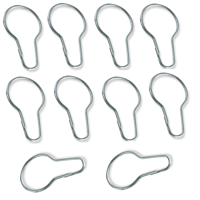 HardwareCity MULTI-PURPOSE Metal Pear Shaped Split Ring Hooks 10PC/PACK
