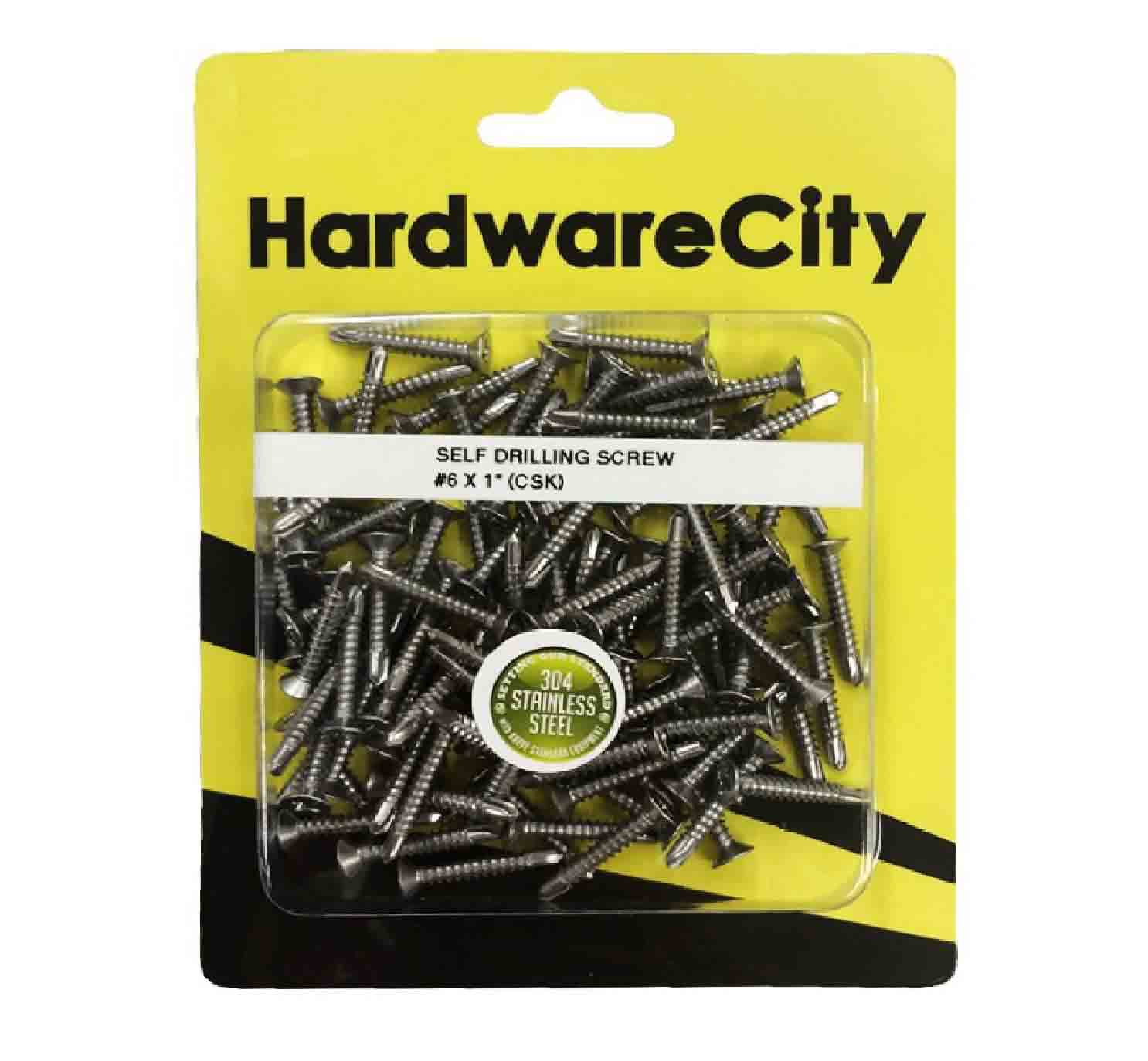 HardwareCity Stainless Steel CSK Self Drilling Screws 6 X 25MM (1