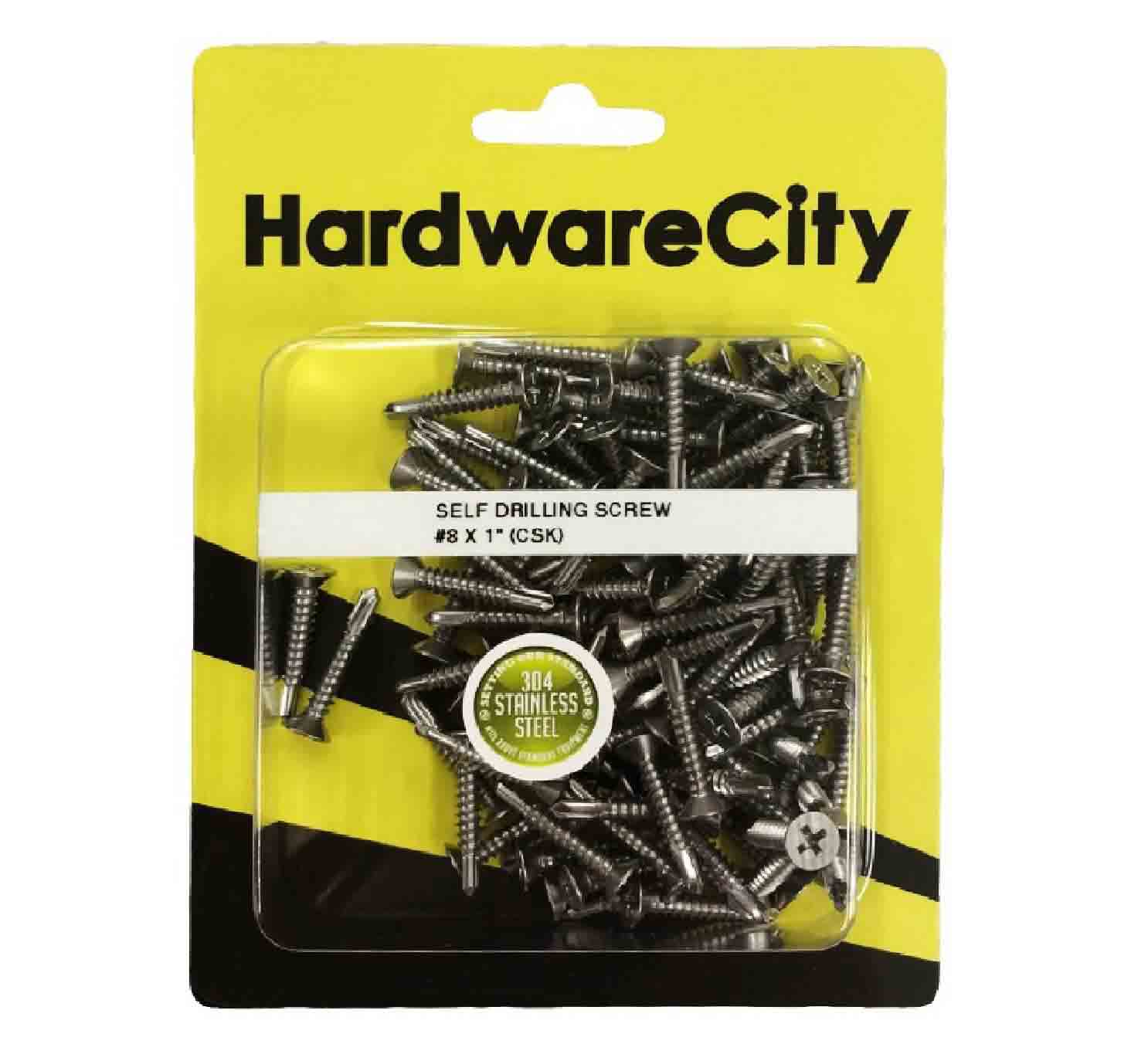 HardwareCity Stainless Steel CSK Self Drilling Screws 8 X 25MM (1