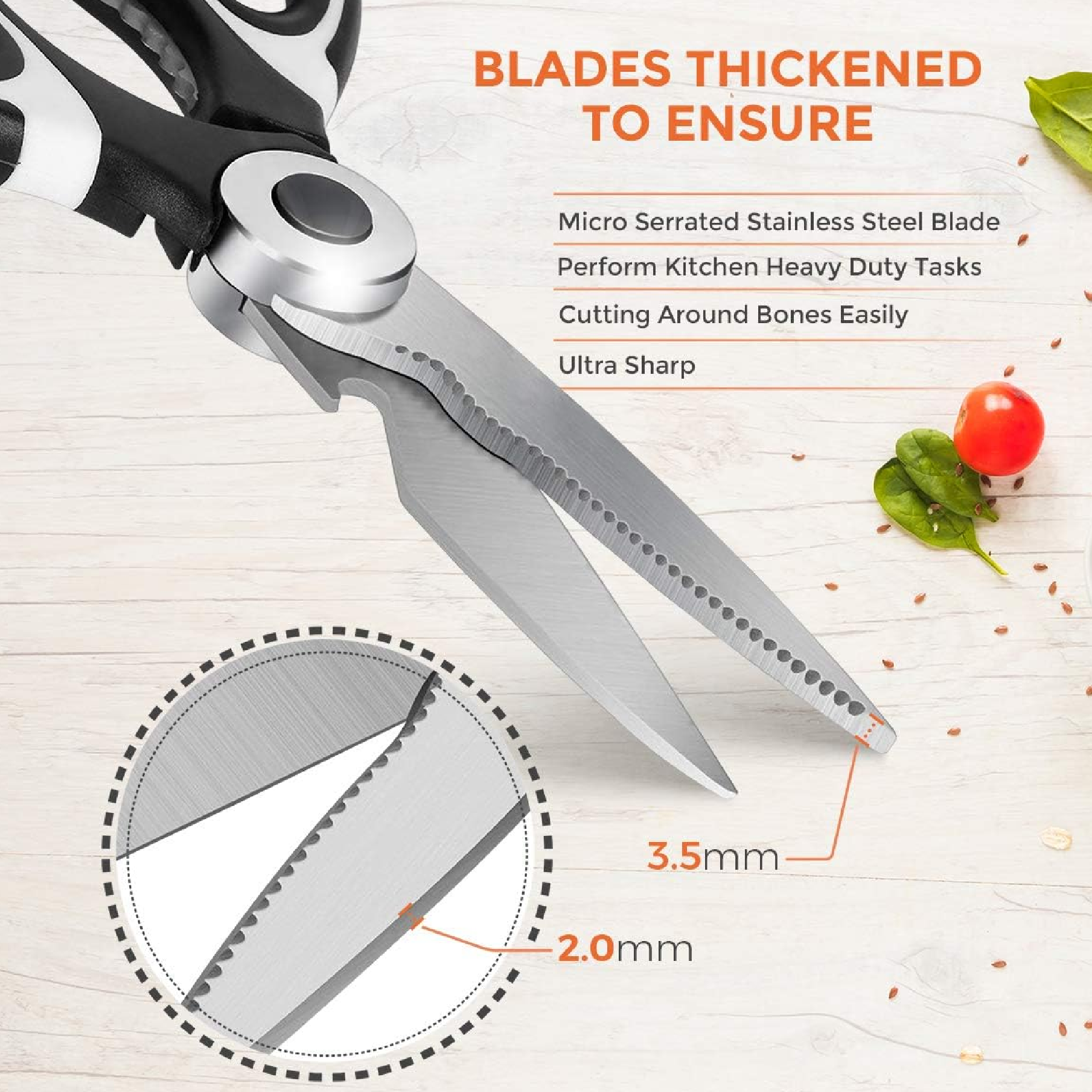 HardwareCity Stainless Steel KITCHEN SCISSORS With COVER T018