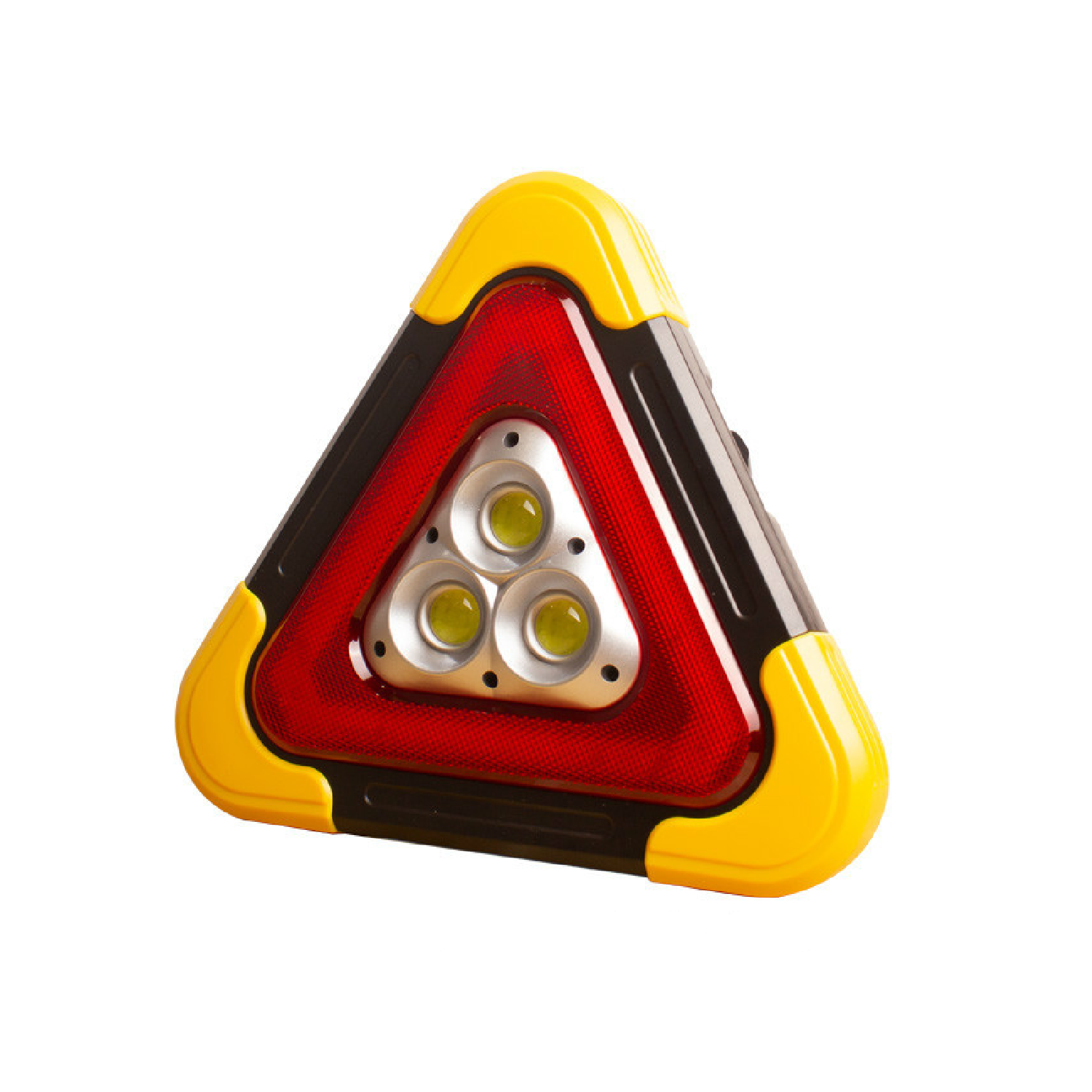 HardwareCity Triangle Warning LED Lamp 500 LUMENS USB Rechargeable With SOLAR Charge