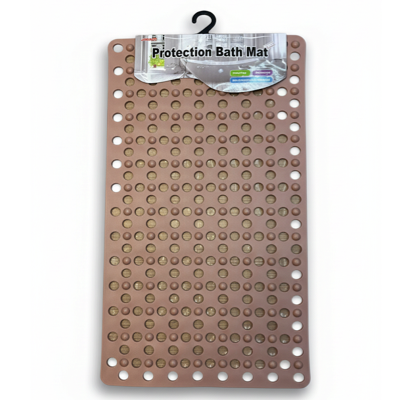 HOUSEWARE NON-SLIP Bath Mat 72CM X 37CM LIGHT BROWN