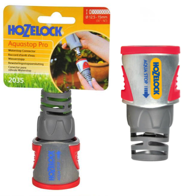 Hozelock 2035 Metal AquaStop Pro Connector For 1/2