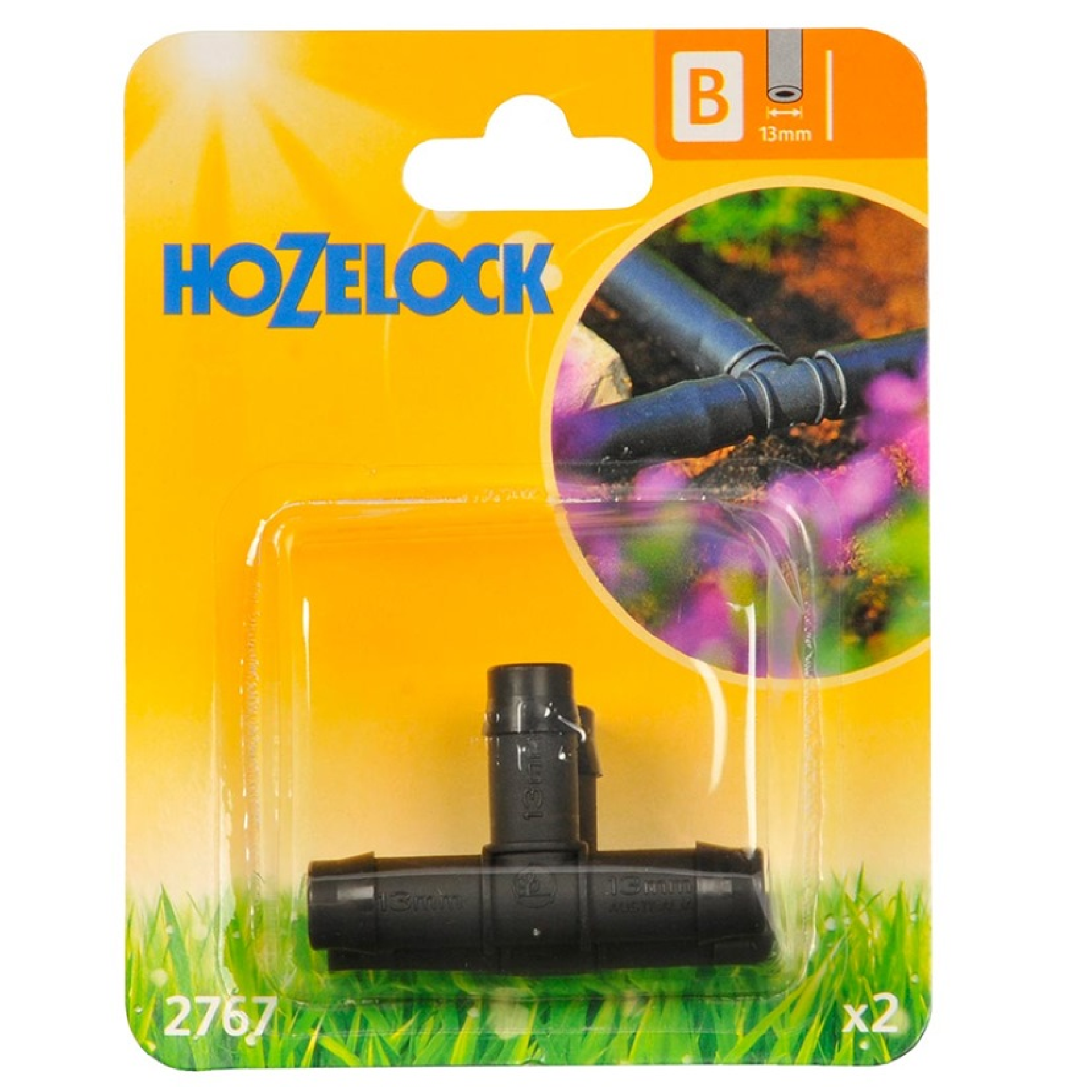 Hozelock TEE For 13MM HARD HOSE 2767 2PC/Pack