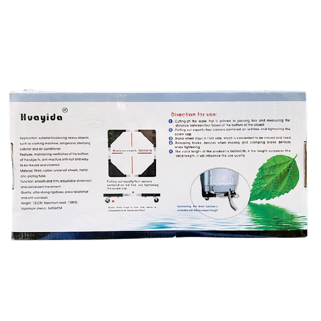 Huayida MOVABLE BASE For Washing Machine & Refrigerator 56CM X 56CM