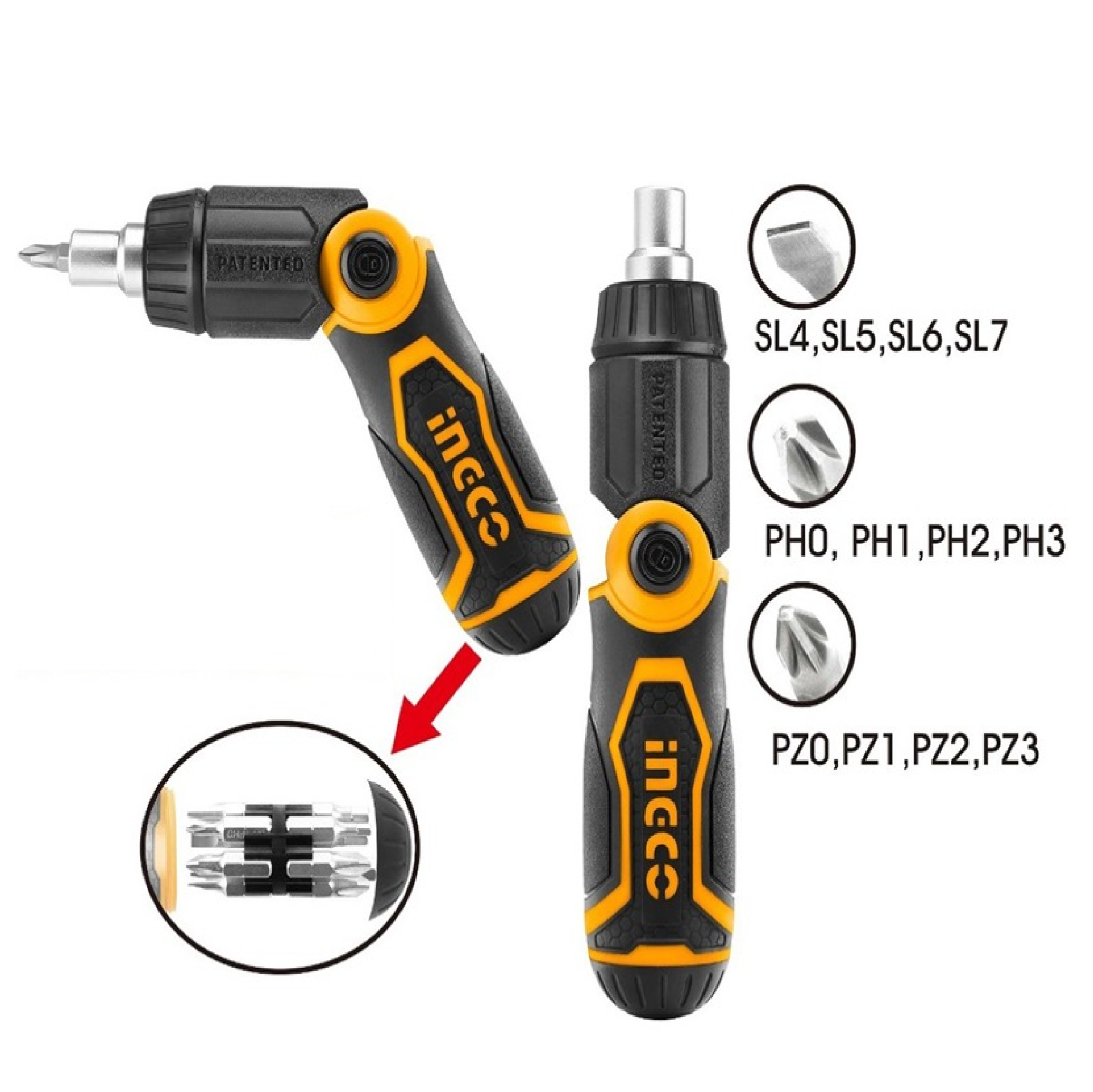 INGCO 13-IN-1 Ratchet Screwdriver Set AKISD1208