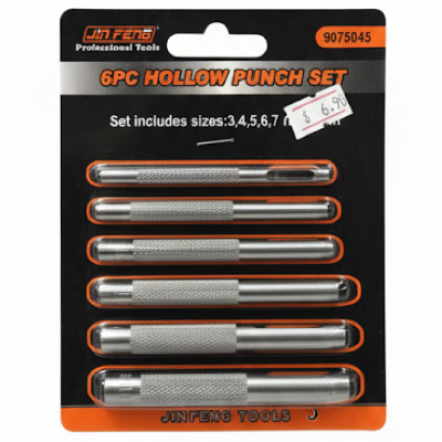 JF 6PC Hollow Punch Set 9075045