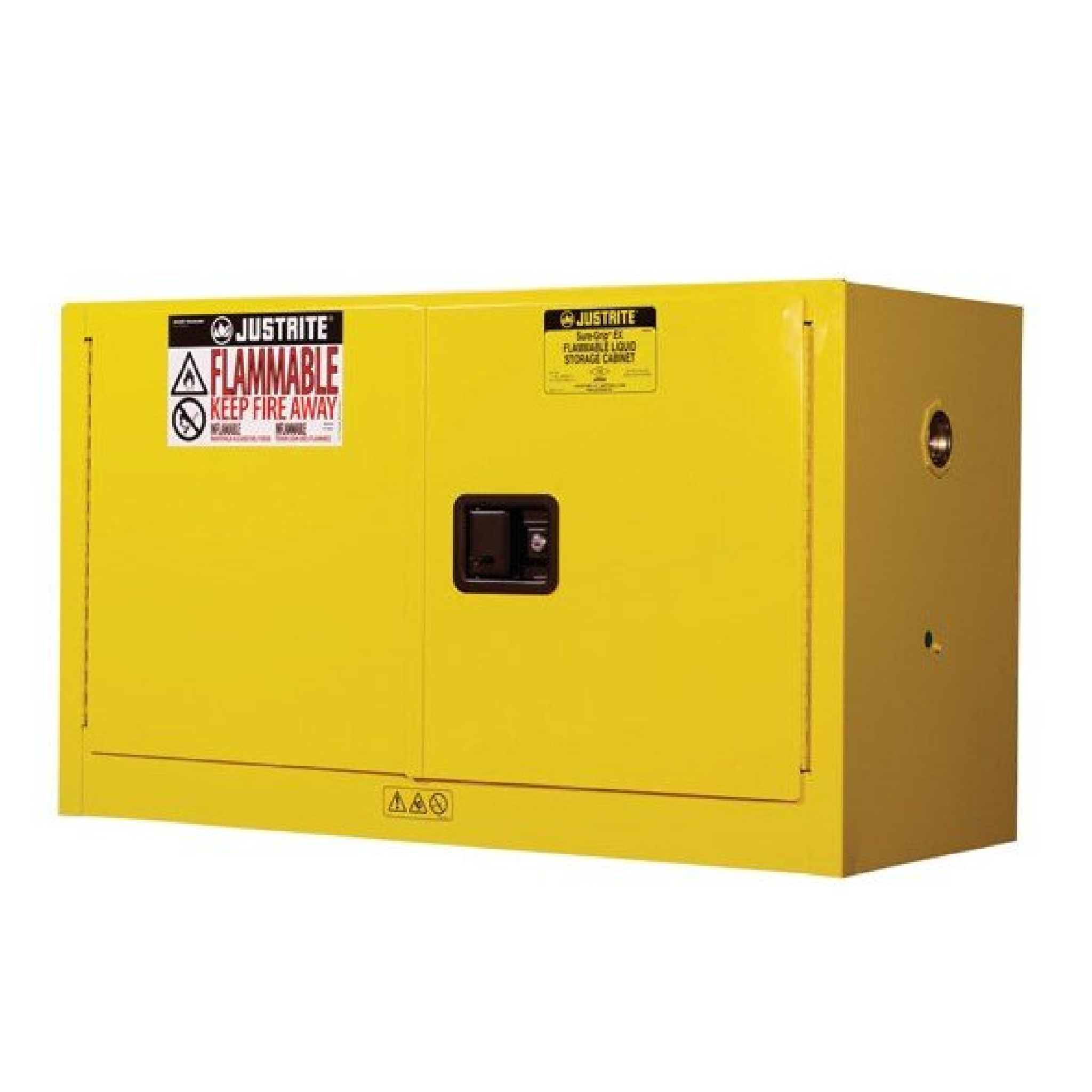 JUSTRITE 891700, Sure-Grip, Flammable Safety Cabinet, 17 GAL, 1 Shelf, 2 Doors
