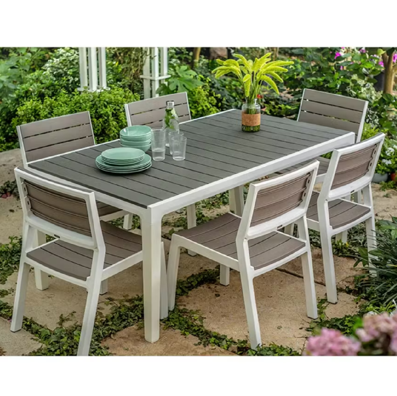 Keter HARMONY Outdoor Arm Chair WHITE