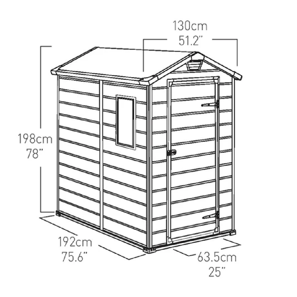 Keter Lineus 4 X 6 Outdoor Storage Shed